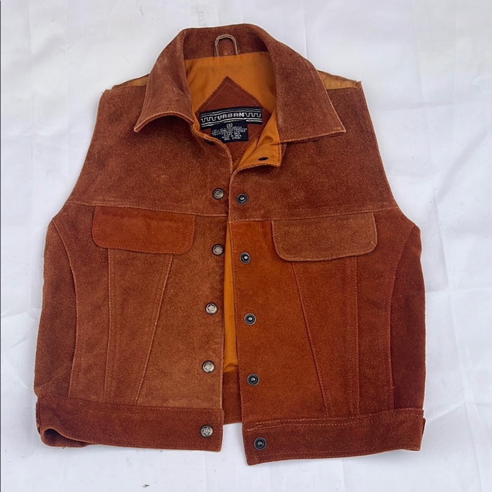 Urban Originals Brown Corduroy Vest Classic Sleeveless Design
